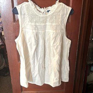 Cream size Large old navy linen tank top